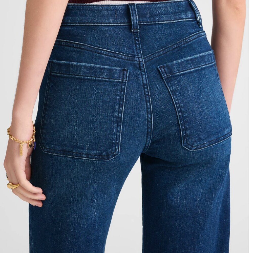 Madewell High-Rise Wide Leg Denim Jeans in Indigo - Picture 2 of 8